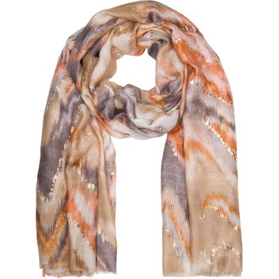 Schal STYLEBREAKER "Schal Wasserfall Farbverlauf Metallic Details", Damen, braun (braun, beige), Obermaterial: 50% Viskose CV. 50% Baumwolle CO., Modisch, Modetücher Schal