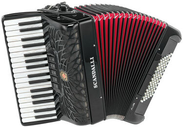 Scandalli Air Mini Noir avec soufflet rouge