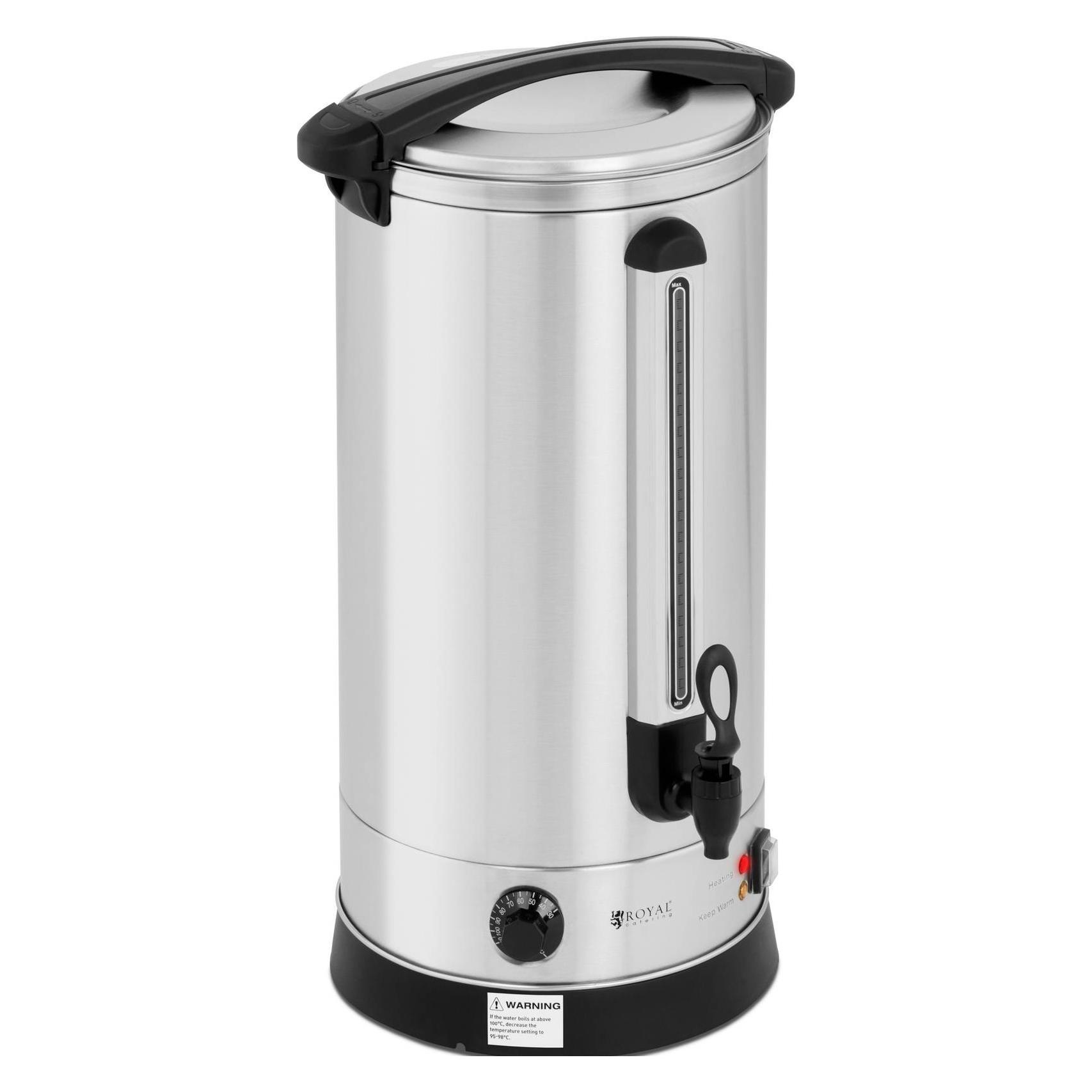 Royal Catering Wasserkocher Edelstahl 23,5 Liter Doppelwandig 2500 W Warmhaltefunktion (RC-WBDW23)