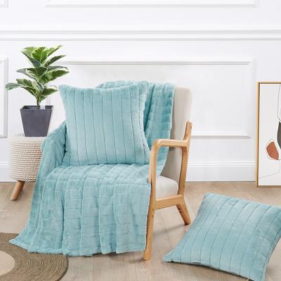Home Soft Things FakeFur Throw & 2 Pillow Shell Combo Set