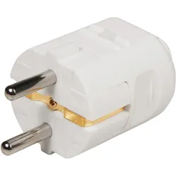 Schutzkontakt-Stecker, weiß