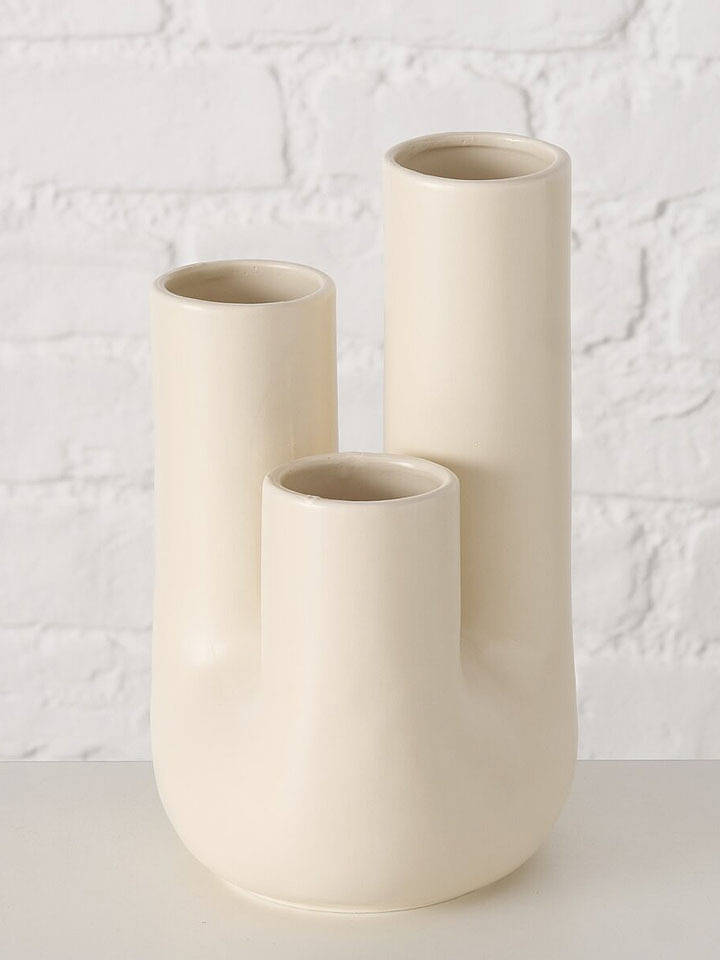 Boltze Vase "Astory" in Weiß - (H)20 cm - onesize