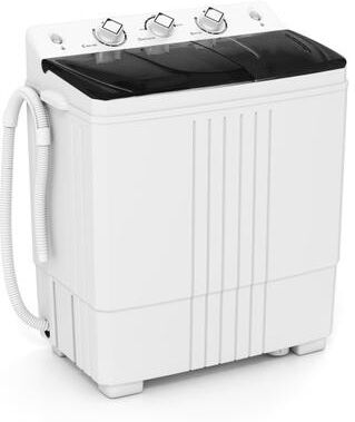 Costway Portable Washing Machine with Built-in Drain Pump-Black