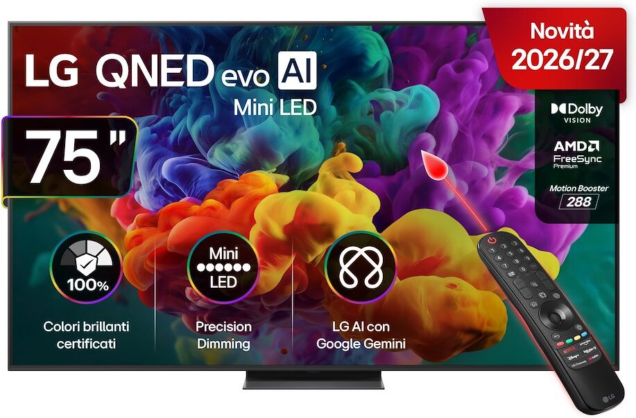 Televisore LG ELECTRONICS 75QNED86B6B QNED Mini LED 4K con AI
