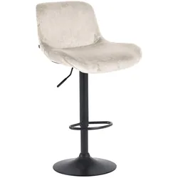CLP Barhocker Solon Schwarz Samt   Farbe: creme, Material: Samt