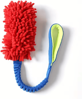 Inspire Picks Interactive Plush Rope Dog Toy For Aggressive Chewers red