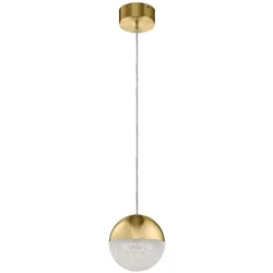 Elstead Lighting, Pendelleuchte, Moonlit LED Hängeleuchte Champagner-Gold Zirkonia (2131 lm)