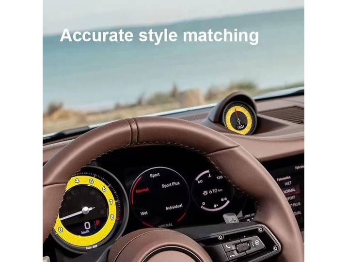 Pour Porsche 911 992 2019 2020 2021 2022 2023 : Accessoires de fond pour cadran de tableau de bord, horloge sportive, chronomètre et jauges