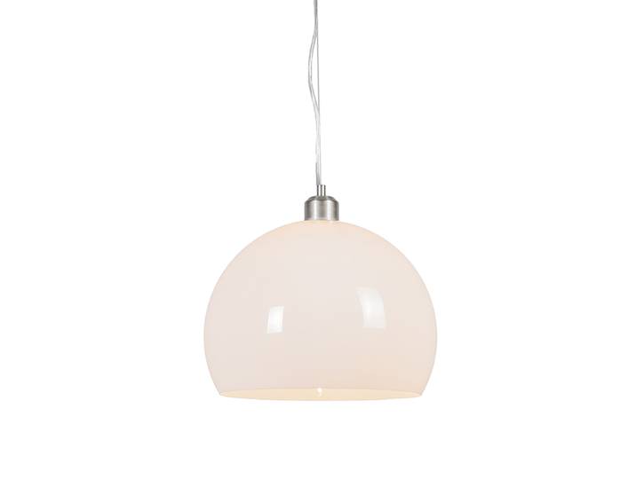 Suspension ronde moderne opale blanche - Globe