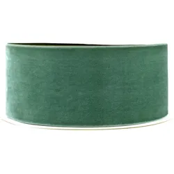 Creativery 50mm Samtband 5m Schleifenband Geschenkband Borten Stoffband Dekoband Eukalyptus
