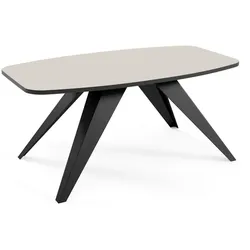 COUCHTISCH Lino, Kaffeetisch mit abgerundeten Kanten, Schwarz+Kaschmir
