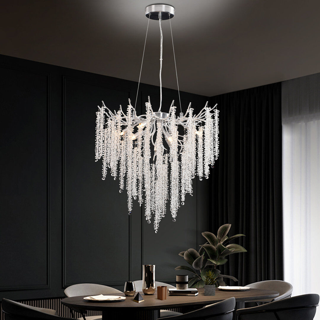 Canora Grey Bethzi Modern chandelier crystal light for dining room,kitchen,living room（60cm） Silver 50cm H X 60cm W X 60cm D