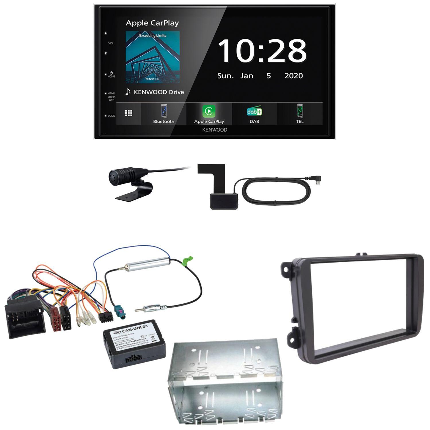 Kenwood DMX5020DABS Android Auto CarPlay Einbauset für Tiguan Amarok Caddy Jetta