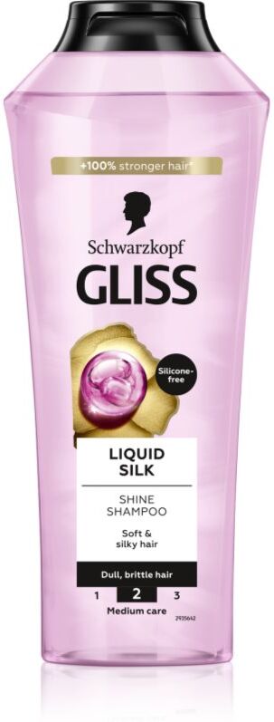 Schwarzkopf Gliss Liquid Silk Regenierendes Shampoo für mehr Glanz und Festigkeit der Haare 400 ml