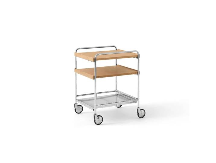&Tradition Alima NDS2 Servierwagen Lackierte Eiche-Chrome
