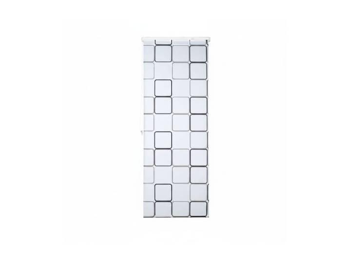 Duschrollo SQUARE 80 x 240 cm Weiss-Grau