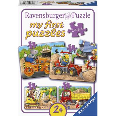 Puzzle RAVENSBURGER "Tiere auf der Baustelle", bunt, Puzzles, KinderB:21cm H:15cm, Pappe, Made in Europe, B:21cm H:15cm