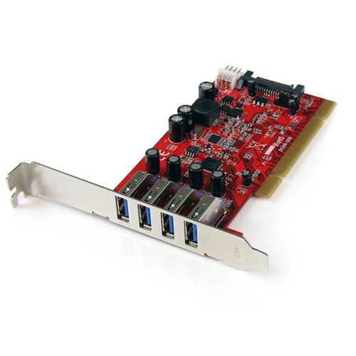 Startech PCIUSB3S4 4 Port PCI-X inkl. Low Profile Slotblech retail