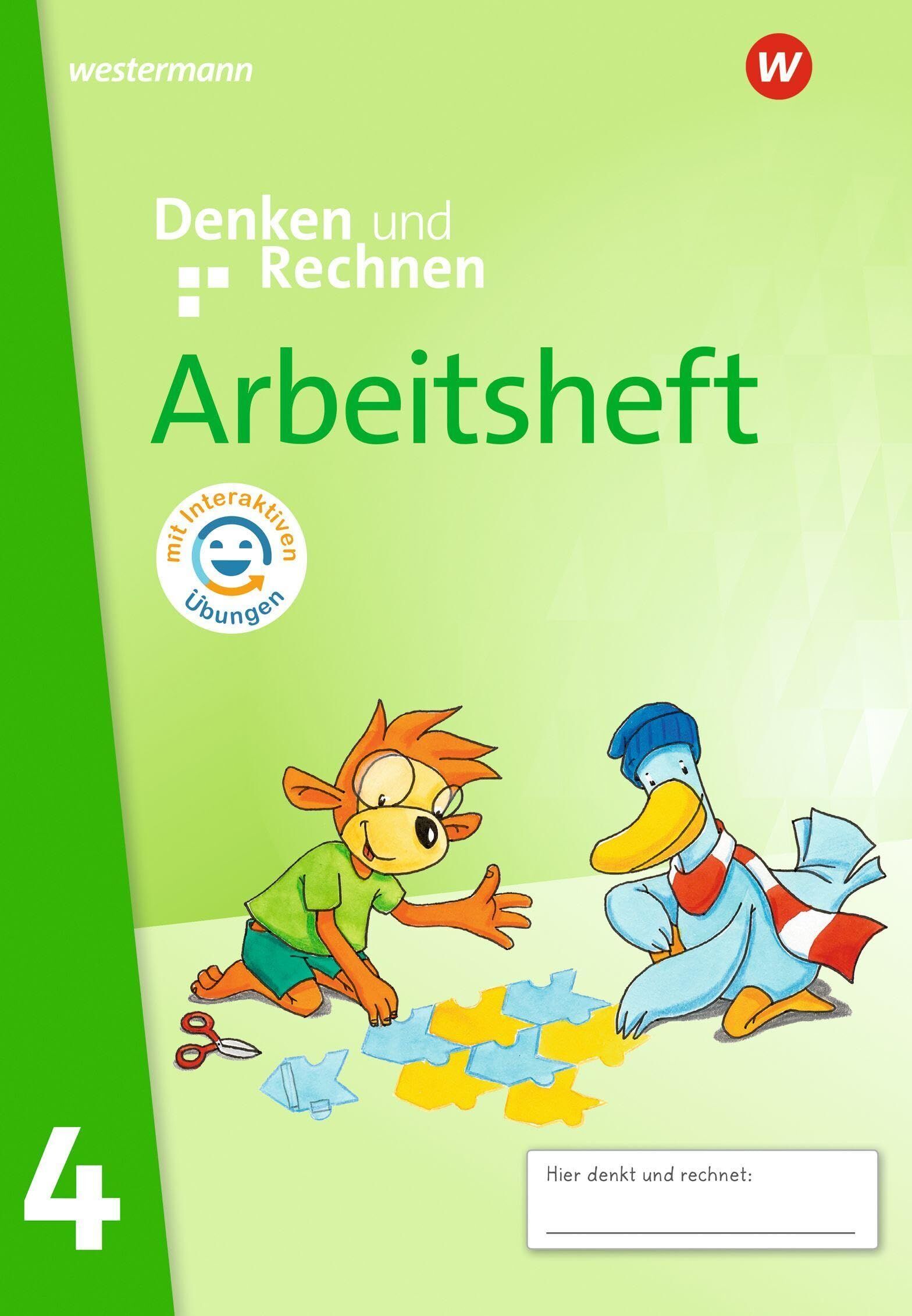 Denken und Rechnen Arbeitsheft 4 mit interaktiven Übungen. Allgemeine Ausgabe - Preis vom 09.10.2026 07:28:09 h