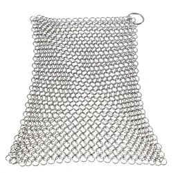 Ringreiniger für Gusseisen Feuertöpfe Netzreiniger Edelstahl 20x20cm
