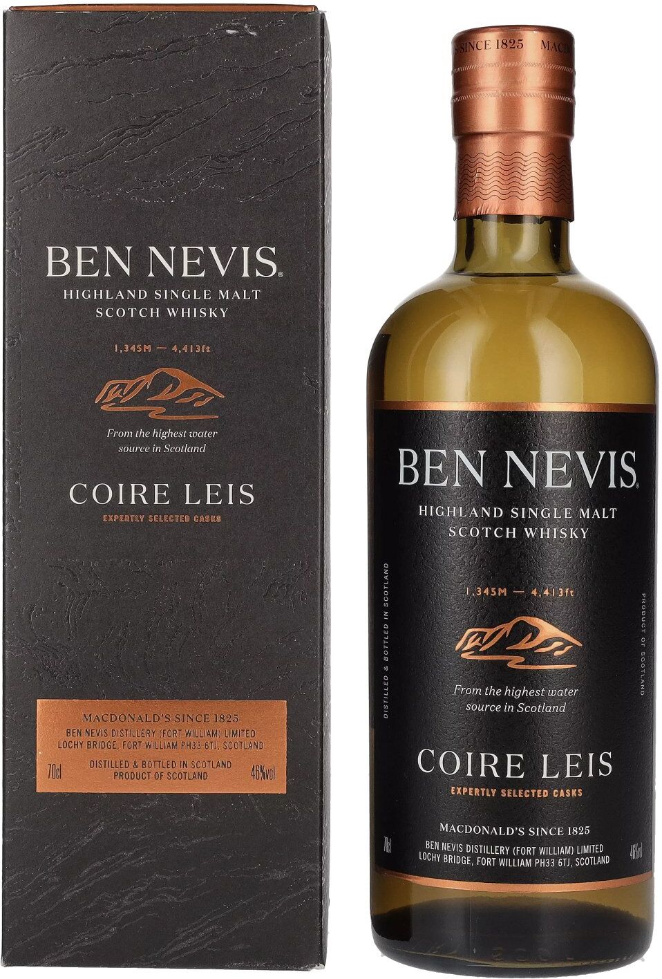 MacDonald's Ben Nevis COIRE LEIS Highland Single Malt 46% Vol. 0,7l in Geschenkbox