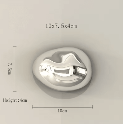 Inspire Curations 3D Simulation Stone Wall Pendant Modern Electroplated Wall Art For Living Room Decor a2