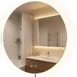 DELUKE Badspiegel GENF 80 cm 60x3x60cm, Glas, Klarglas Badezimmerspiegel Wandspiegel