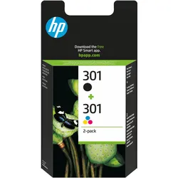 HP, Druckerpatrone, 301 Ink Cart Combo (BK, C, M, Y)