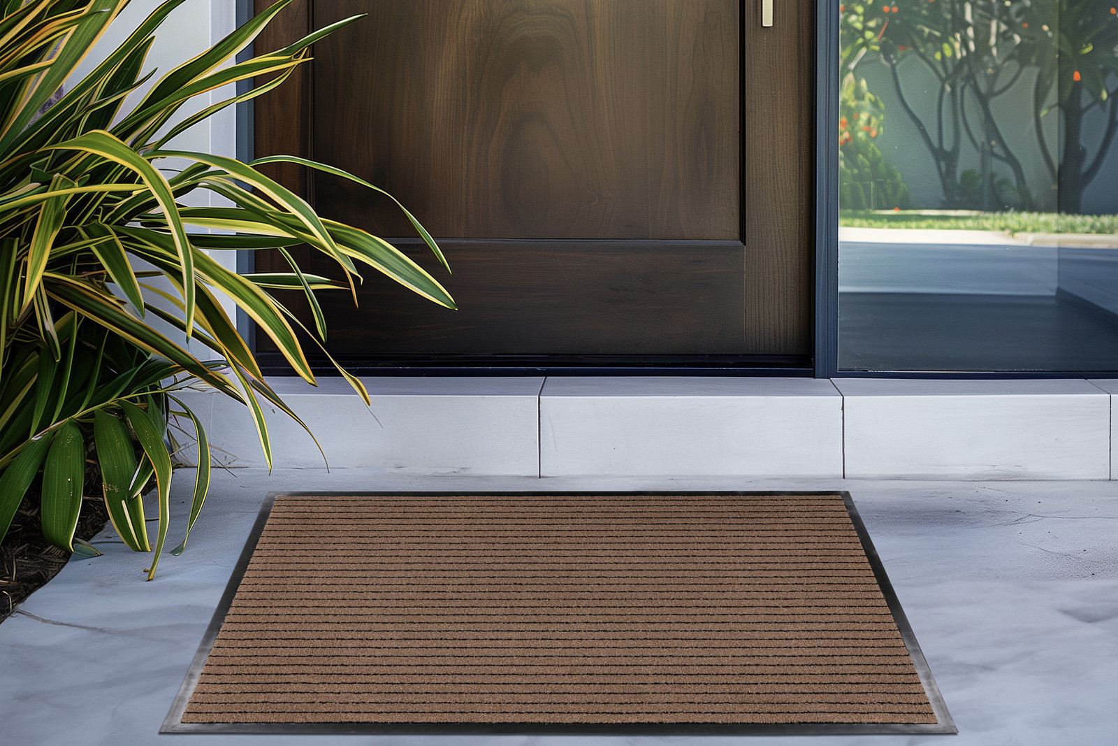home24 Deurmat Fine Line 225 beige/bruin B: 40 cm, D: 60 cm