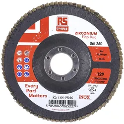 RS PRO, Schleifmittel, Zirkoniumdioxid Lamellenscheibe Ø 125mm, Korngrösse P60