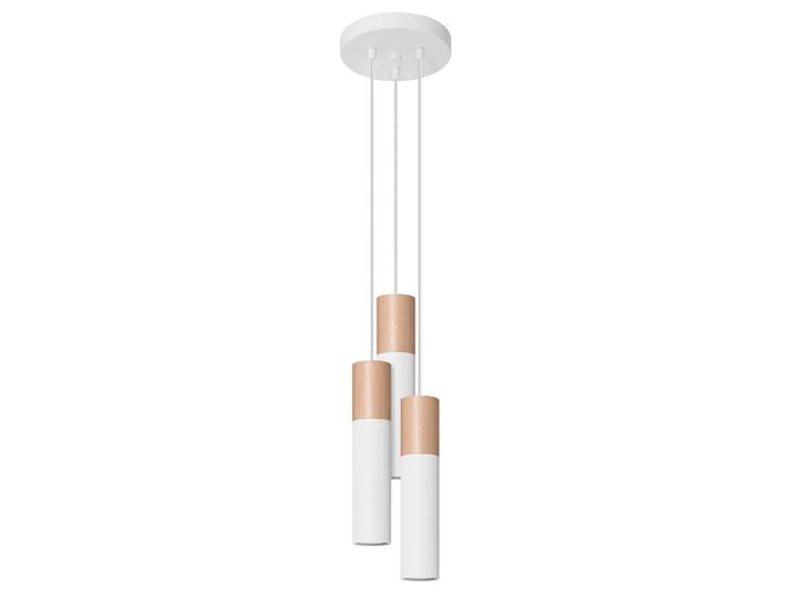 Lampe pendante PABLO 3P blanc 3xGU10 10W acier/bois 100x20x20cm Sollux Lighting