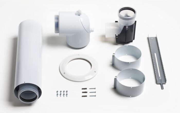 Vaillant Basis Anschluss Set 80/125 mm 303250 konzentrisch, an Abgasleitung Ø 80 PP im Schacht