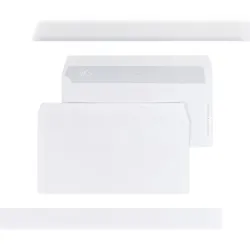 Clairefontaine 500x Umschläge vertraulich 110x220mm/ DL, 80g - Weiß 5995C