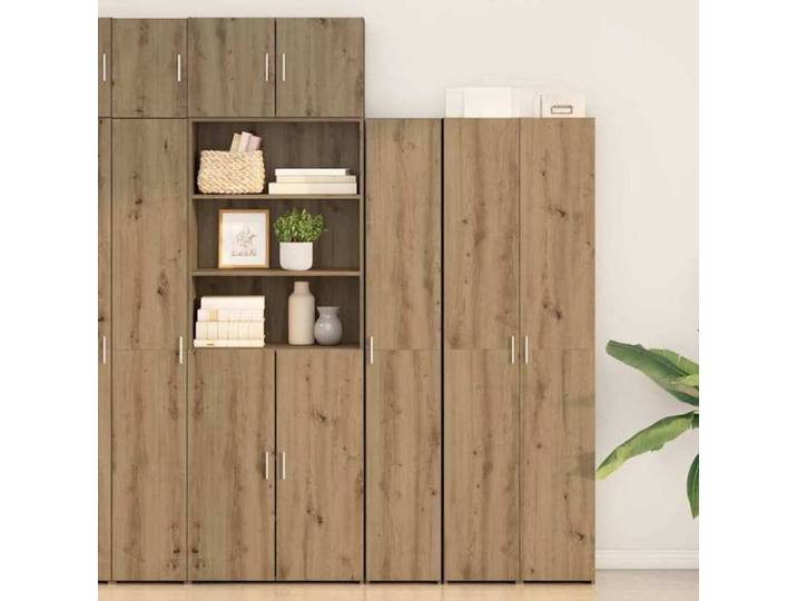 NGM - NEUF Enfilade de rangement Marron - Haut Armoire 2 pcs - Meuble de salon - chêne artisanal - 30x42 5x185cm 954 431297618043