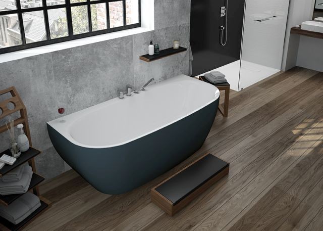 Hoesch Badewanne iSensi Vorwand 1900x900 Monolith Überlaufschlitz 3824.112