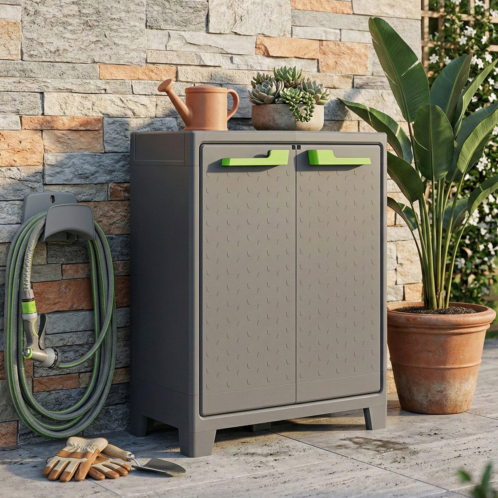 Keter Tuinopslag Moby Waterdichte Tuinkast B/D/H: 100 x 80 x 44 cm