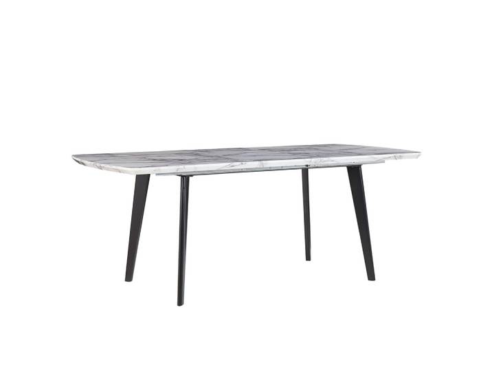 ESSTISCH 160-200/90/77 cm Weiß schwarz Rechteckig Mosby