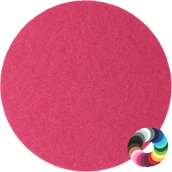 BIASTO - Premium Filz Untersetzer - rund 10cm - Farbe: cyclam (HF013). Design Glas-Untersetzer für Getränke, Tisch, Bar, Tasse, Vase