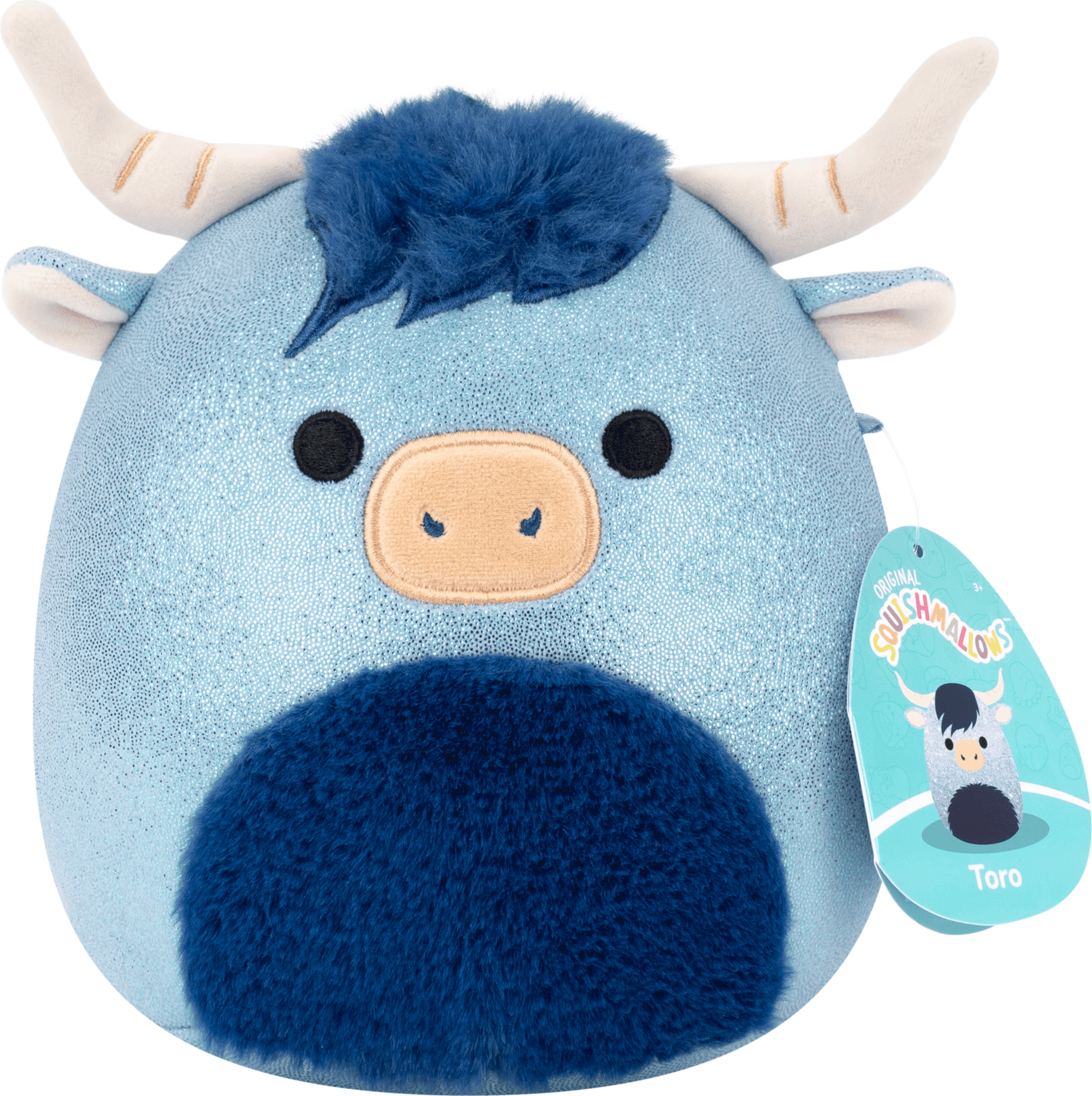 Squishmallows Toro the Blue Highland Cow 16-Inch Plush for Kids - Soft, Cuddly, and Collectible - Official Jazwares