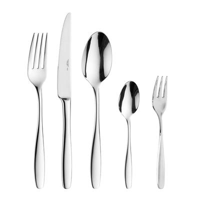 Besteck-Set PINTINOX "Ponza", silber (silberfarben), 30, Chromnickelstahl 18/10, Essbesteck-Sets