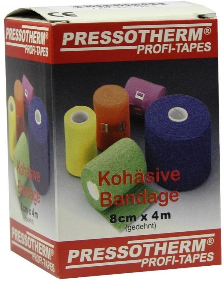 Pressotherm Kohäsive Bandage 8cmx4m blau 1stk