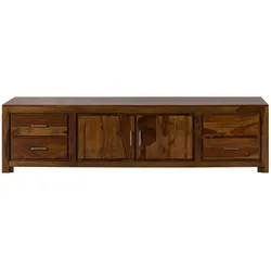 TV-Board Sheesham 220x50x56 braun lackiert METRO LIFE #140