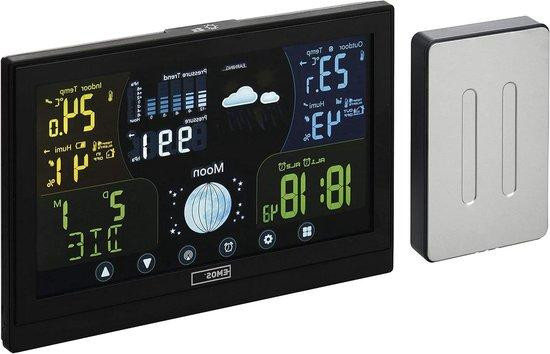 Emos Draadloos Weerstation met Touchscreen Kleurendisplay en 100m Bereik - Zwart
