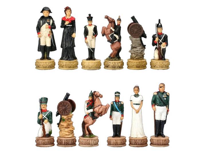 Figuren Shop GmbH Spiel Schachfiguren Set - Napoleon in Rußland - historische Schlacht