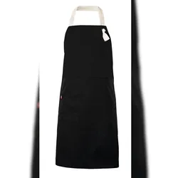 Latzschürze 2-farbig für Hotel & Gastronomie ⚥ Schwarz One Size