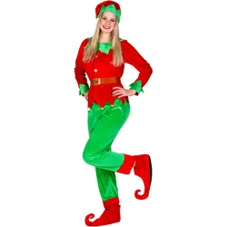 tectake® Frauenkostüm Weihnachtselfe