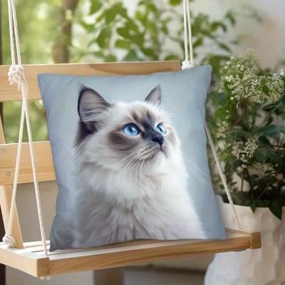 Perfect Picks Market Cute Cartoon Cat Pillow Cover For Sofa Decor Cozy Cat Lover Cushion Case 1