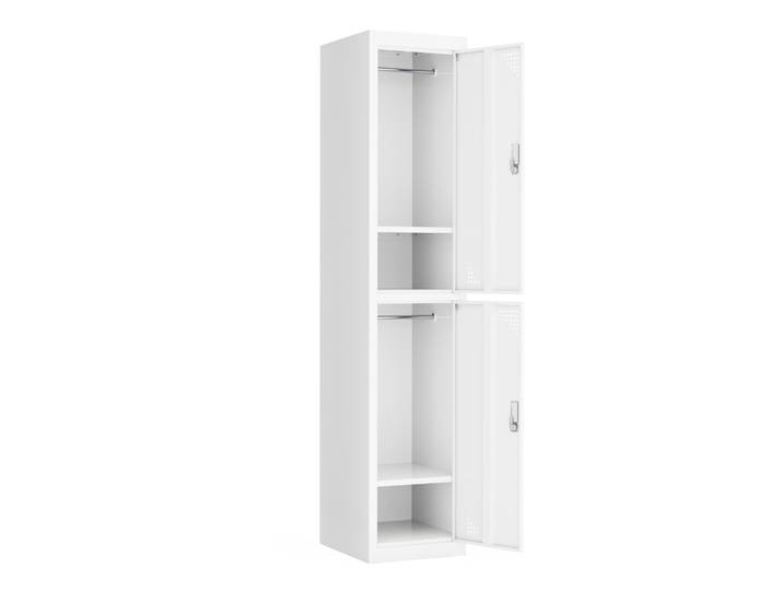 Garderobe Spind 2 Türen 38 x 185 cm weiss