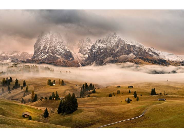 Fototapete PAPERMOON Photo-Art MARIAN KURIC EP, DOLOMITEN MYTHEN , bunt, B:2m L:1,49m, Vlies, Tapeten, Fototapete
