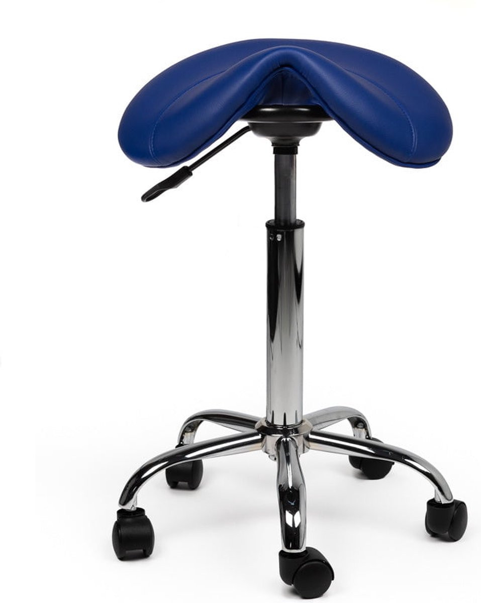 Ergonomische zadelkruk standaard model blauw